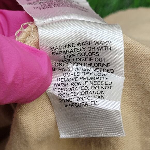 Disney Donald Duck Ringer Shirt XL 24x27 Beige Blue - Picture 5 of 15